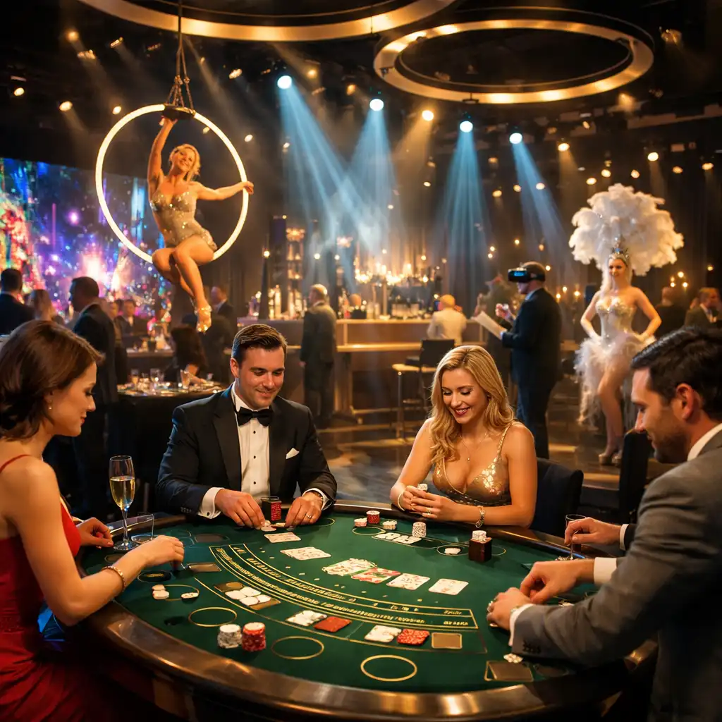 Różne aranżacje stołu blackjackowego w scenariuszach eventowych