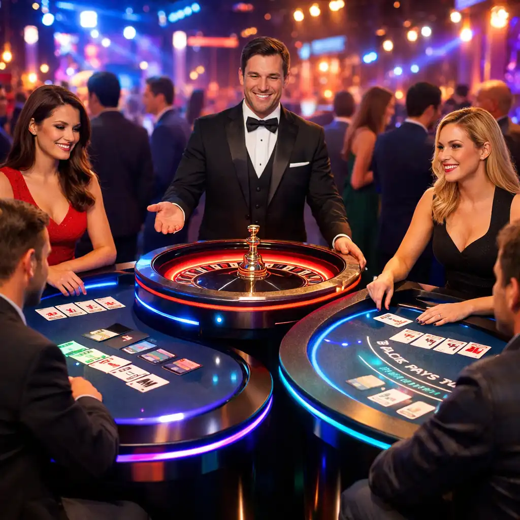 Mobilne stoły pokerowe, ruletkowe i blackjackowe jako atrakcja eventowa